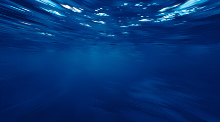 Obraz premium Dark blue ocean surface seen from underwater 