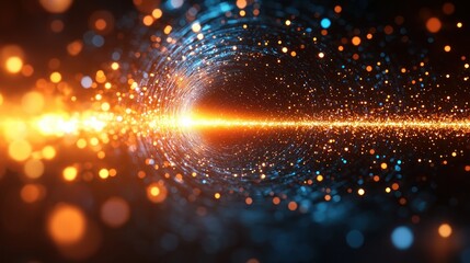 Obraz premium Bright tunnel with swirling light