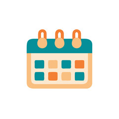 Fototapeta premium Calendar icon in flat colorful style