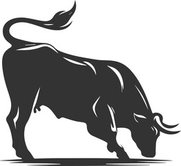 Angus cattle grazing silhouette