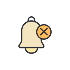 Block notification colored icons, minimalist vector illustration ,simple transparent graphic element .Isolated on white background