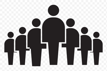 Team icon vector set on Transparent Background. EPS 10. User Profile icon set showcasing personal, account, settings, and identity symbols.