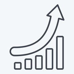 Icon Growth Chart. related to Development symbol. line style