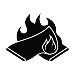 Fire Blanket Icon Silhouette Vector