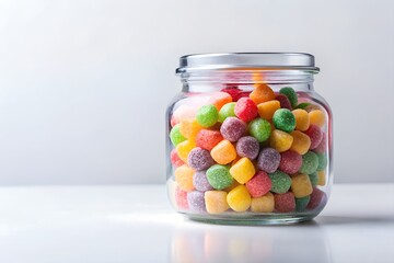candy in a glass jar