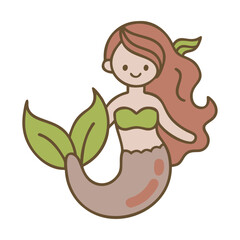 colorful mermaid ocean girl