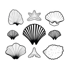 Seashell / Shellfish Flat Icon for Apps and Websites