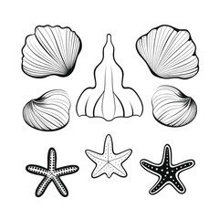 Seashell / Shellfish Flat Icon for Apps and Websites