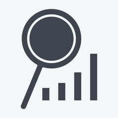 Icon Market Analysis. related to Development symbol. glyph style