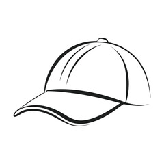 baseball cap or cricket cap icon design