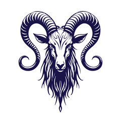 aries zodiac tribal tatto vector design
