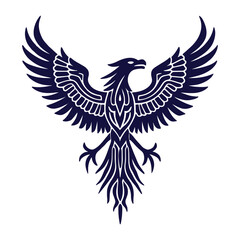 bird tribal tatto vector design
