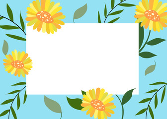 Colorful Floral Frame with Hand-Drawn Style. Perfect for greeting cards, wedding invitations, posters, and social media templates.