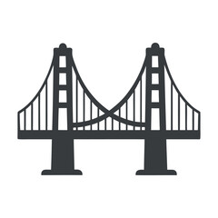 black color gate bridge icon