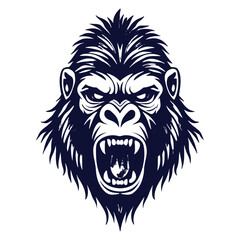 gorilla tribal tatto vector design