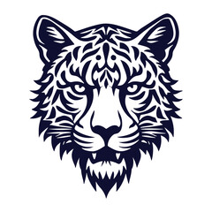 leopard tribal tatto vector design