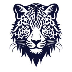 leopard tribal tatto vector design