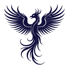 phoenix tribal tatto vector design