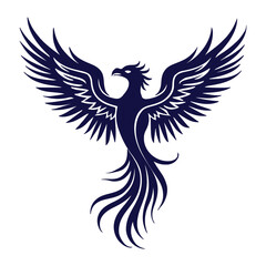 phoenix tribal tatto vector design