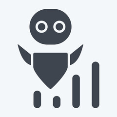 Icon AI Development Speed. related to Development symbol. glyph style