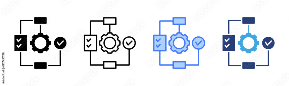 Poster Operations icon sheet multiple style collection