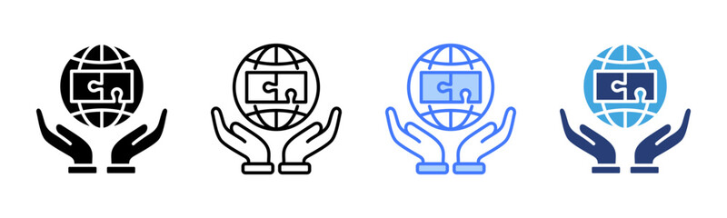 Diversity icon sheet multiple style collection