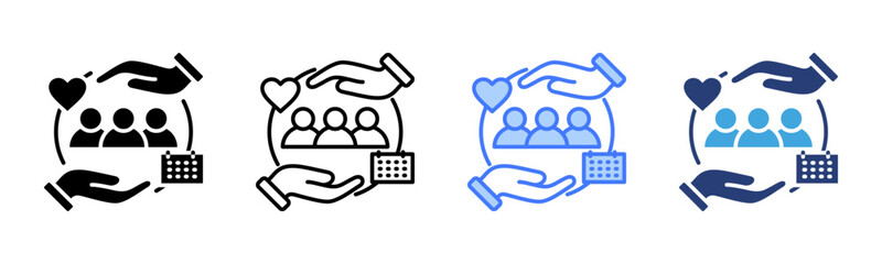 Retention icon sheet multiple style collection