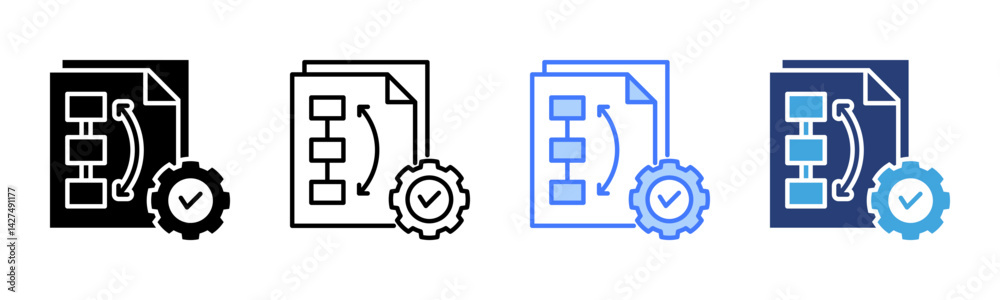 Poster Operations icon sheet multiple style collection