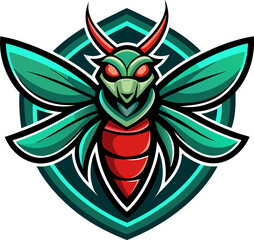 Dragonfly Mascot Logo Vector