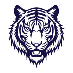 tiger head tribal tatto vector design