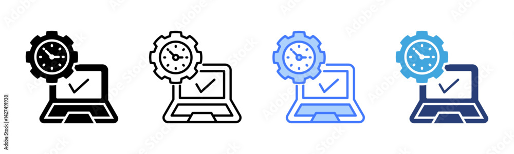 Poster Productivity icon sheet multiple style collection
