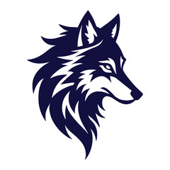 wolf head tribal tatto vector design