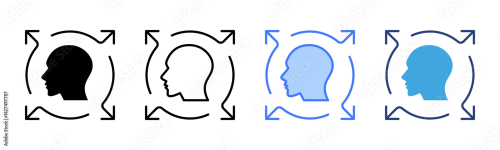 Poster Flexibility icon sheet multiple style collection