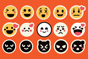 Cute Emoji Icon Set for Digital Use