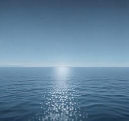 Obraz premium Abstract soft blue gradient, evokes tranquility and serenity, resembles a calm sea , illustration, subtle