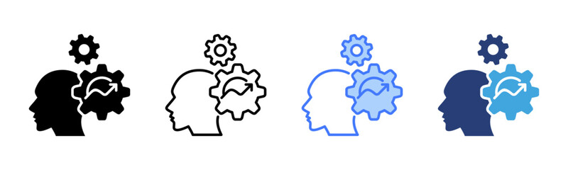 Organizational icon sheet multiple style collection