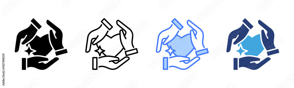 Poster Empathy icon sheet multiple style collection