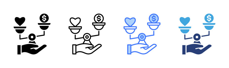 Ethics icon sheet multiple style collection