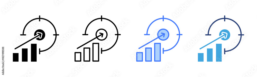 Poster Goal icon sheet multiple style collection