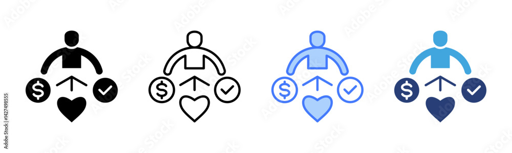Poster resourceful icon sheet multiple style collection