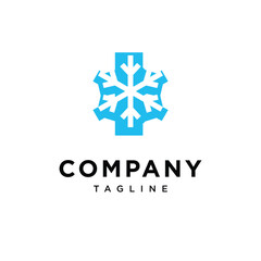 Letter I Snow Logo Icon Vector