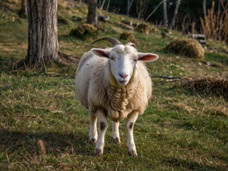Fototapeta premium sheep in a field