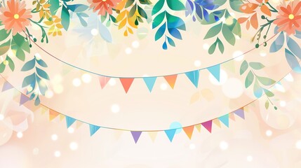 Spring Bank Holiday Festive Background: Igniting the Fiery Joy and Endless Vitality of Spring Bank Holiday with Colorful Festive Elements
