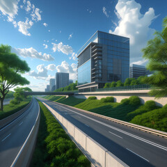 Obraz premium road to the city