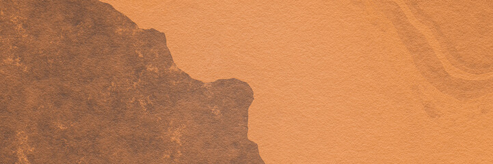 Abstract soil and rock background. Brown weathered layered stone surface texture