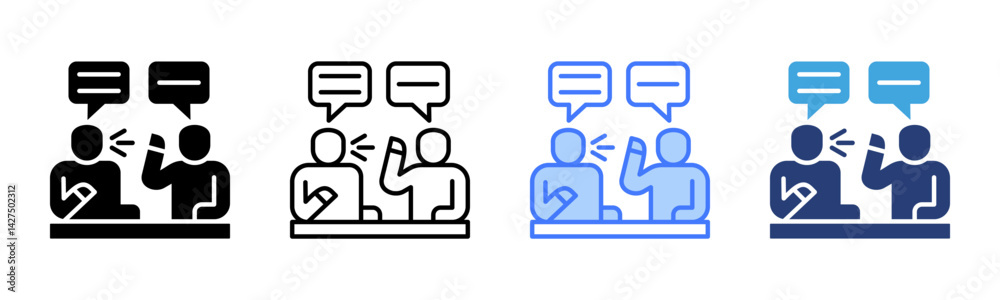 Poster mentor icon sheet multiple style collection