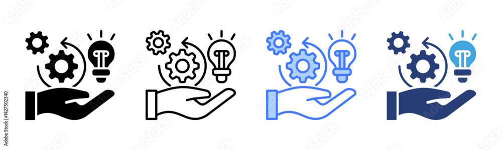 Poster innovate icon sheet multiple style collection