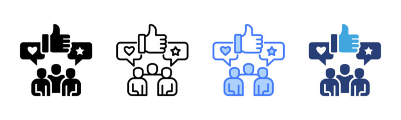 Engagement icon sheet multiple style collection