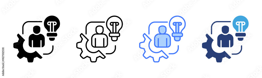 Poster Technique icon sheet multiple style collection