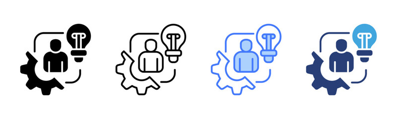 Technique icon sheet multiple style collection